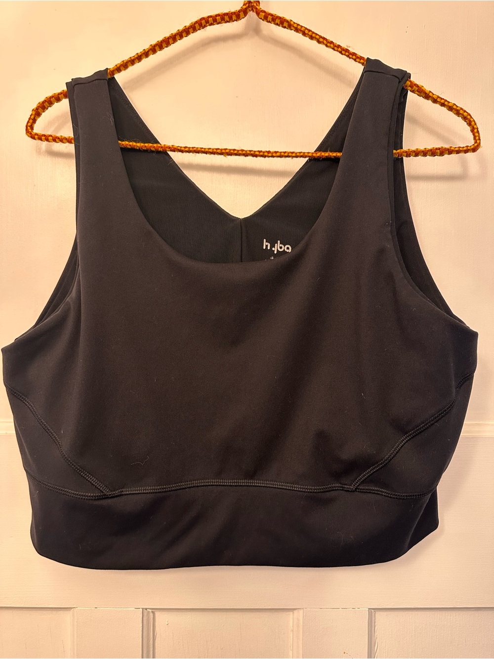 2️⃣Hyba XL Black Scoop Sports Bra Crop Top
